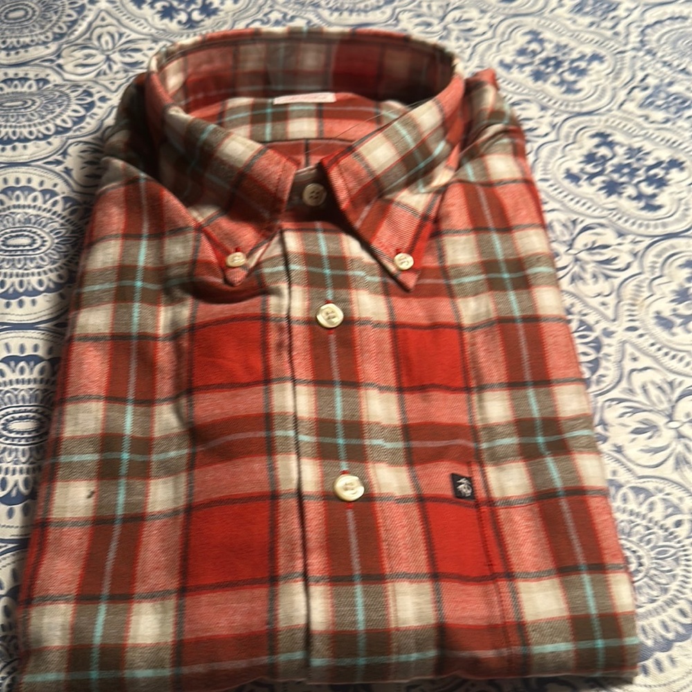 Men’s plaid brooks brothers cotton flannel new with tags